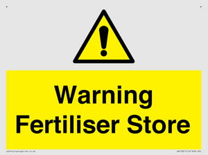 Warning Fertiliser Store